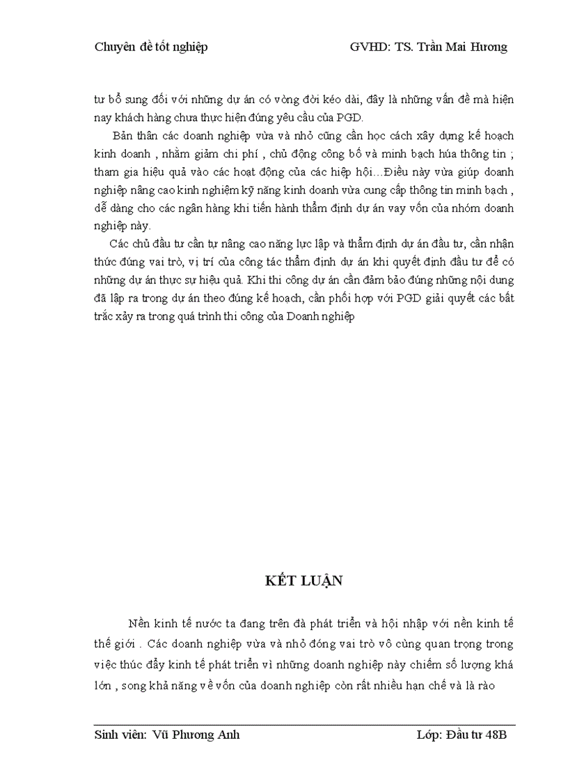 image for page Thẩm định dự án vay vốn của các doanh nghiệp vừa và nhỏ tại Ngân hàng phát triển nhà đồng bằng sông Cửu Long – chi nhánh Hà Nội – Phòng giao dịch Lý Nam Đế. Thực trạng và giải pháp