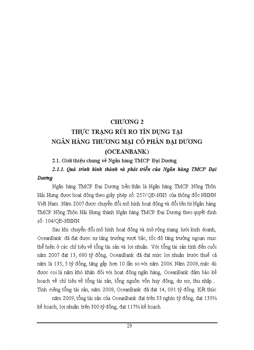 image for page Giải pháp hạn chế rủi ro tín dụng đối với Ngân hàng Thương mại Cổ phần Đại Dương