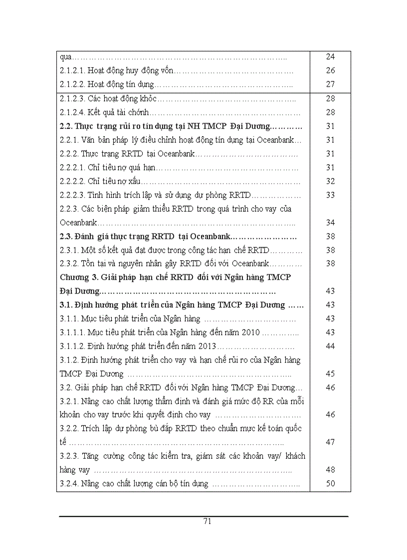 image for page Giải pháp hạn chế rủi ro tín dụng đối với Ngân hàng Thương mại Cổ phần Đại Dương
