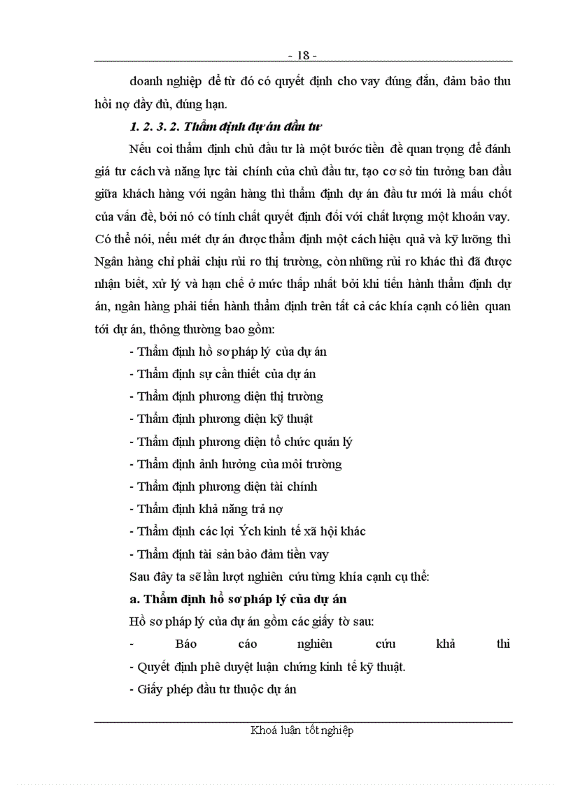 image for page Các giải pháp nhằm nâng cao chất lượng công tác thẩm định dự án đầu tư tại chi nhánh NHNo&PTNT Quận Ba Đình