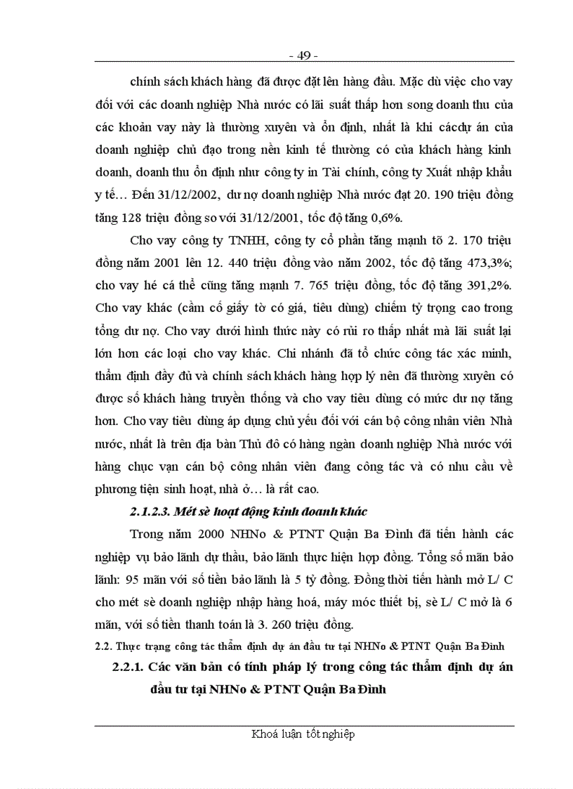image for page Các giải pháp nhằm nâng cao chất lượng công tác thẩm định dự án đầu tư tại chi nhánh NHNo&PTNT Quận Ba Đình