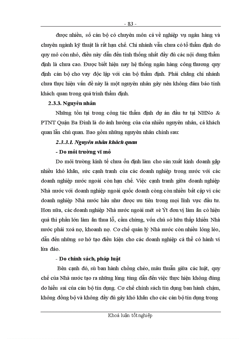 image for page Các giải pháp nhằm nâng cao chất lượng công tác thẩm định dự án đầu tư tại chi nhánh NHNo&PTNT Quận Ba Đình