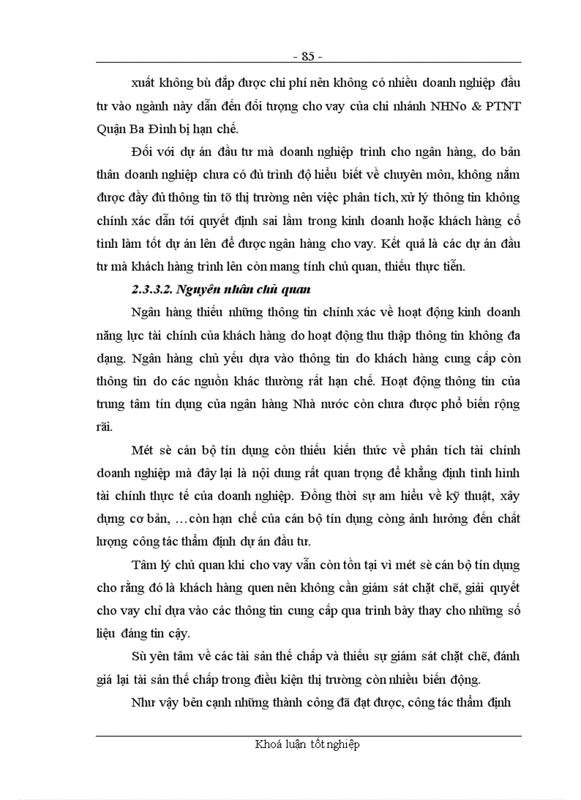 image for page Các giải pháp nhằm nâng cao chất lượng công tác thẩm định dự án đầu tư tại chi nhánh NHNo&PTNT Quận Ba Đình