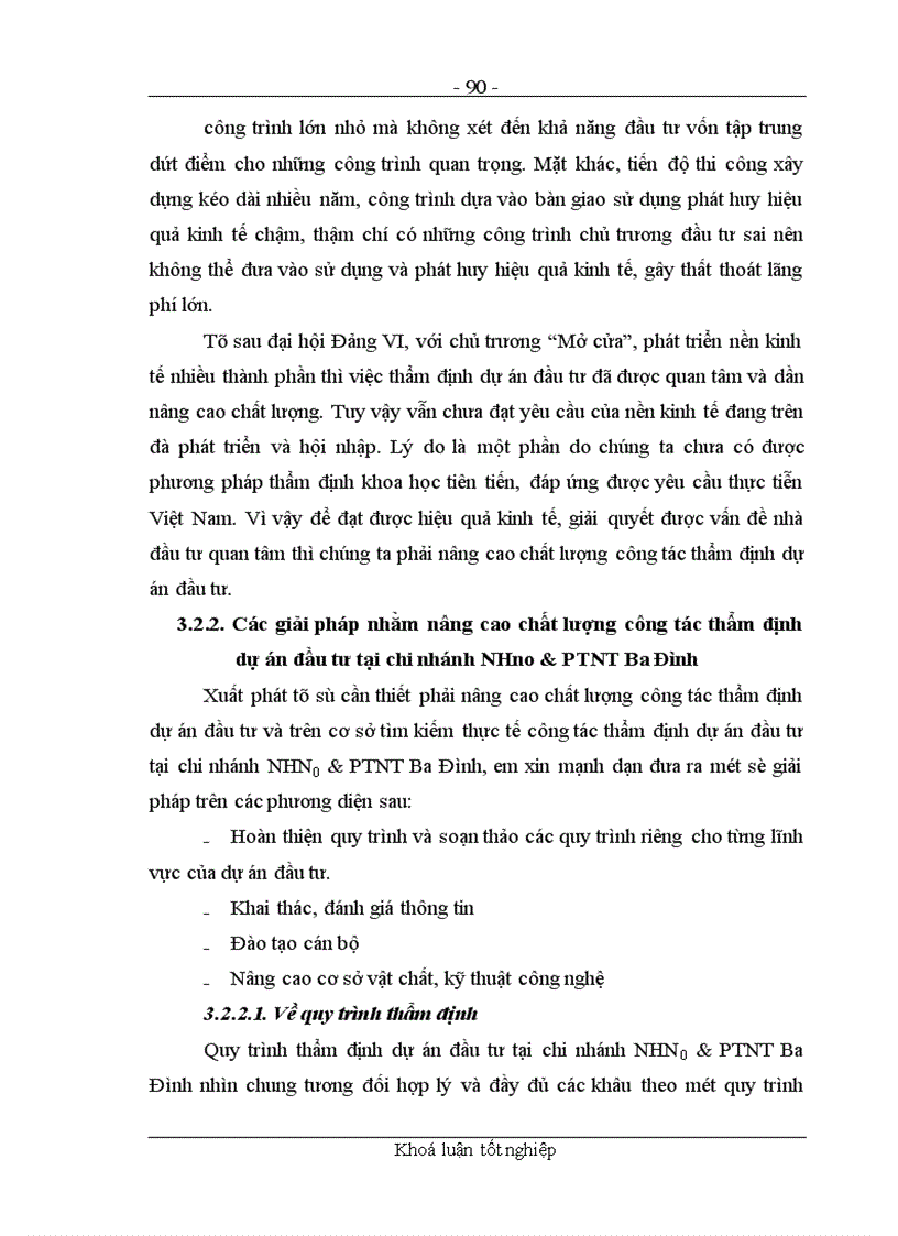 image for page Các giải pháp nhằm nâng cao chất lượng công tác thẩm định dự án đầu tư tại chi nhánh NHNo&PTNT Quận Ba Đình