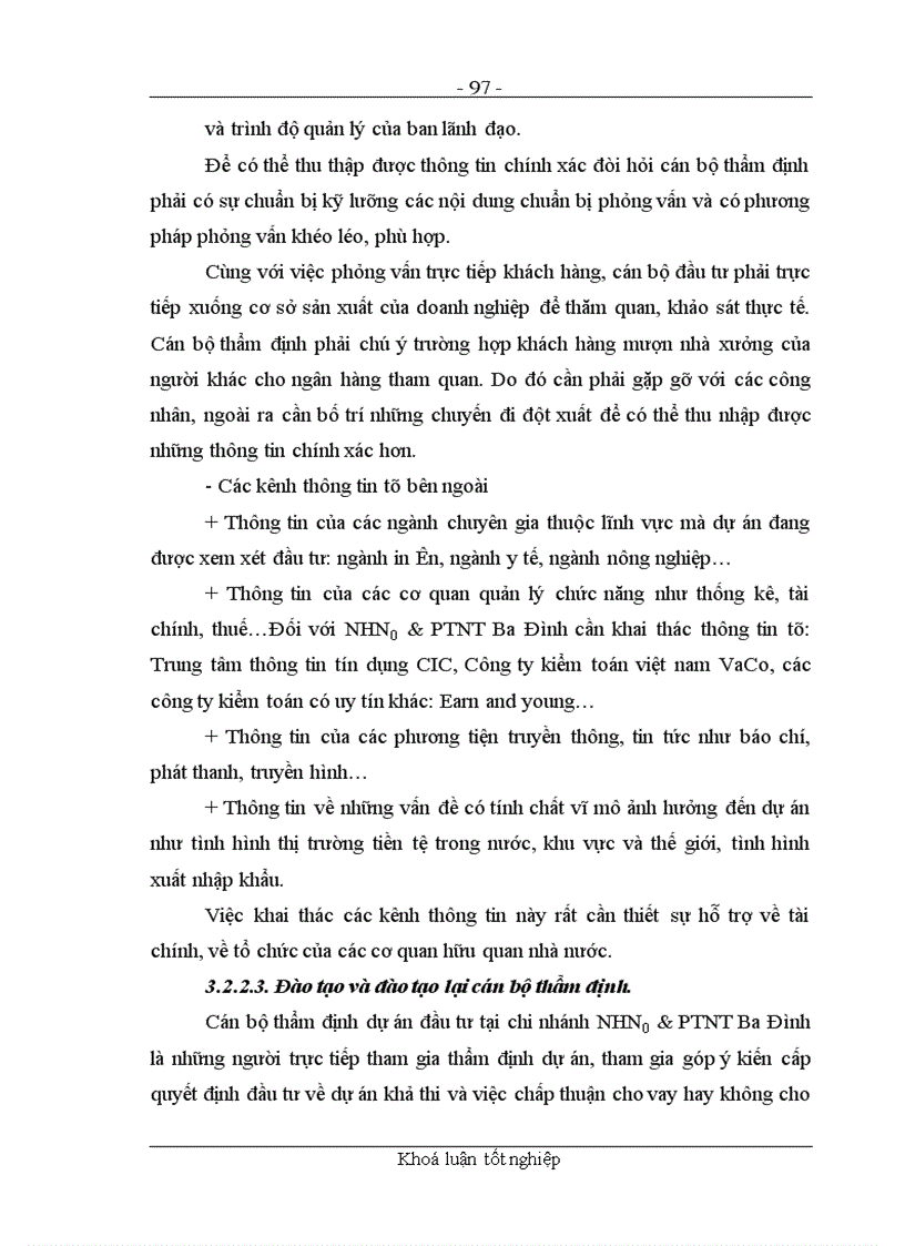 image for page Các giải pháp nhằm nâng cao chất lượng công tác thẩm định dự án đầu tư tại chi nhánh NHNo&PTNT Quận Ba Đình