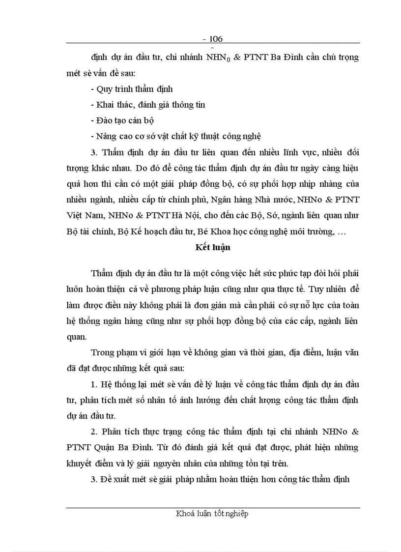 image for page Các giải pháp nhằm nâng cao chất lượng công tác thẩm định dự án đầu tư tại chi nhánh NHNo&PTNT Quận Ba Đình