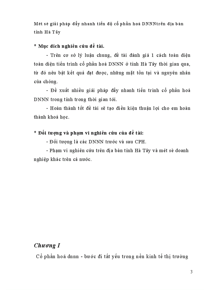 image for page Cổ phần hoá DNNN trên địa bàn tỉnh Hà Tây thực trạng và giải pháp