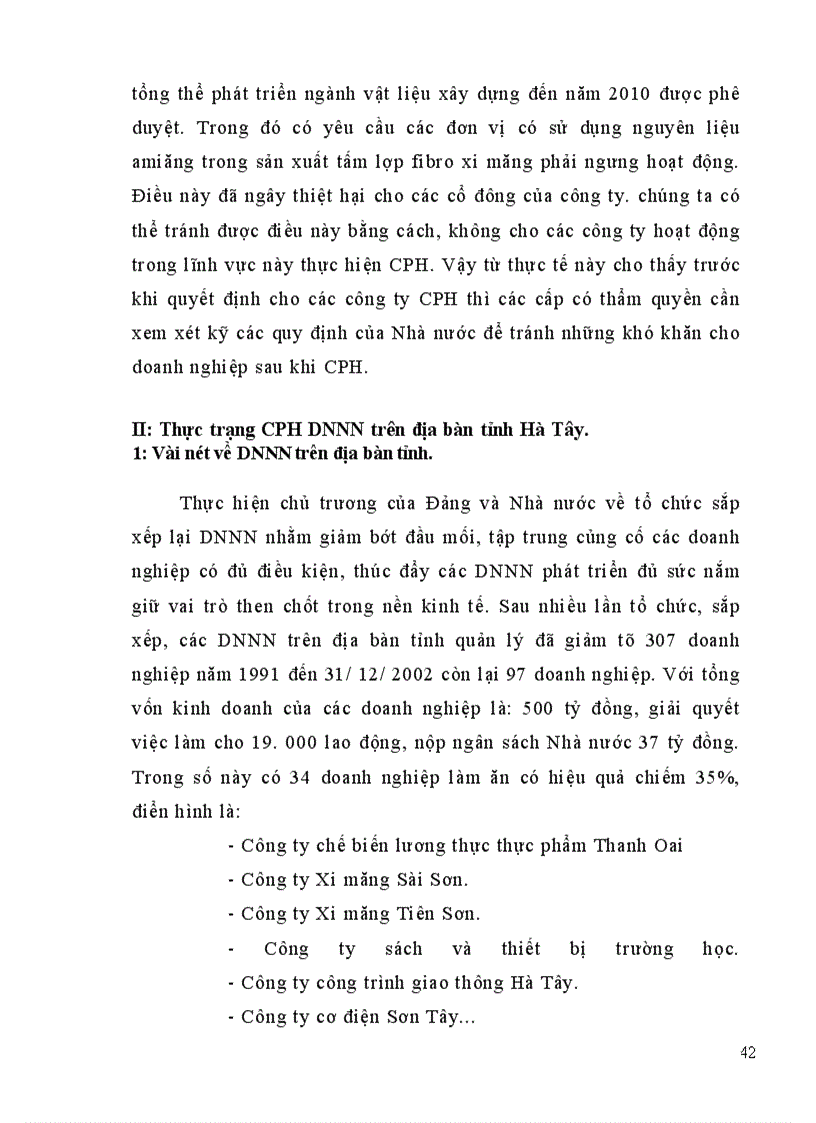 image for page Cổ phần hoá DNNN trên địa bàn tỉnh Hà Tây thực trạng và giải pháp
