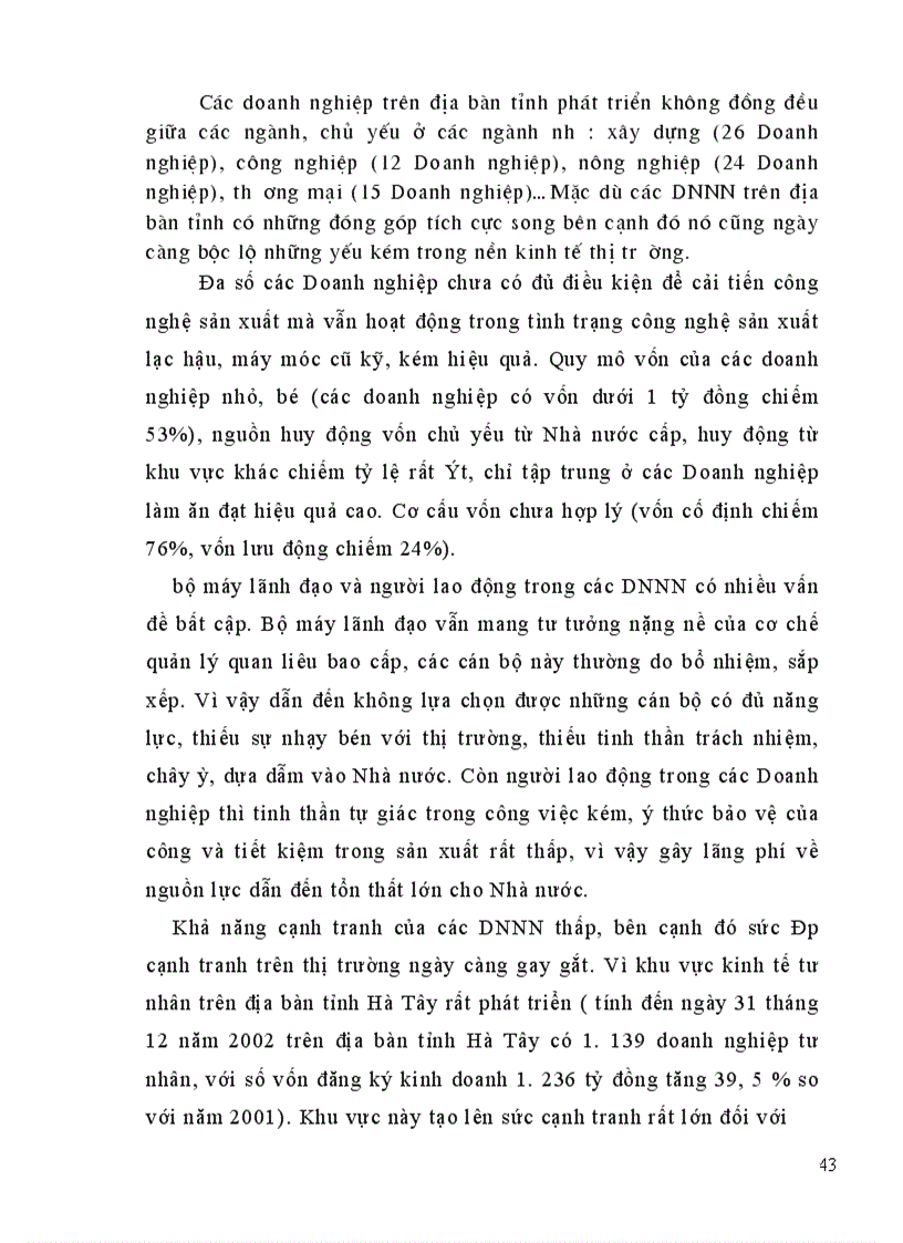 image for page Cổ phần hoá DNNN trên địa bàn tỉnh Hà Tây thực trạng và giải pháp