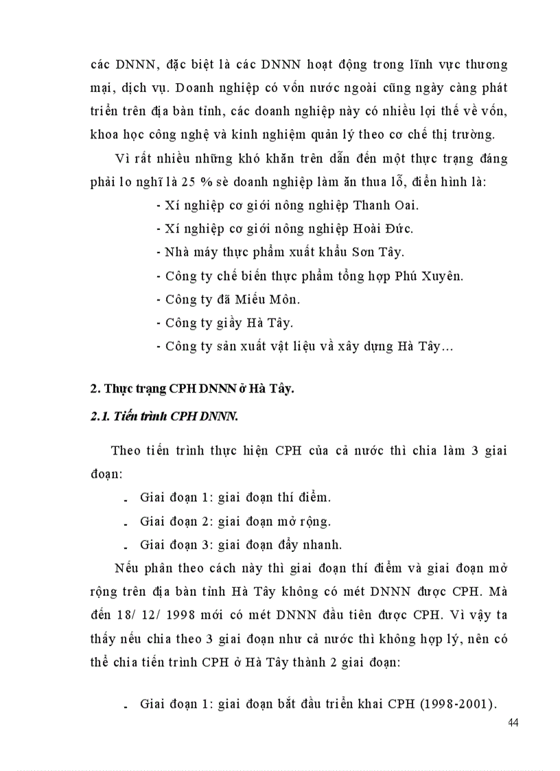 image for page Cổ phần hoá DNNN trên địa bàn tỉnh Hà Tây thực trạng và giải pháp