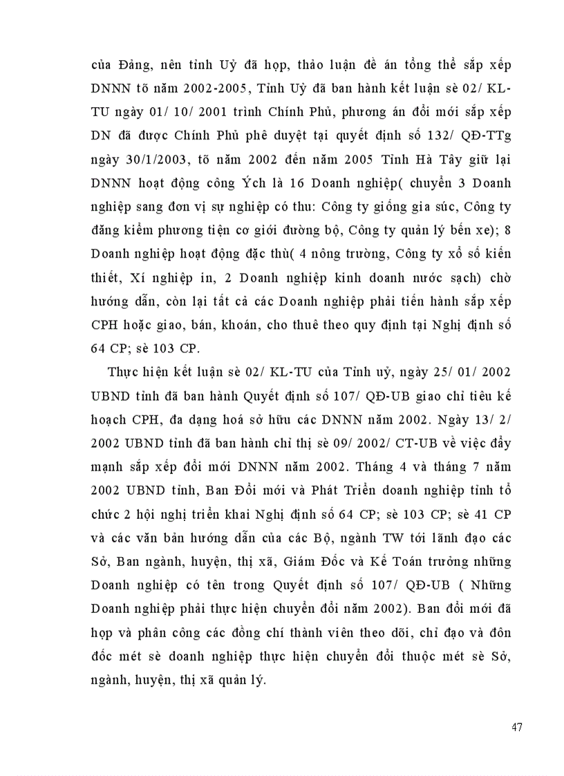 image for page Cổ phần hoá DNNN trên địa bàn tỉnh Hà Tây thực trạng và giải pháp