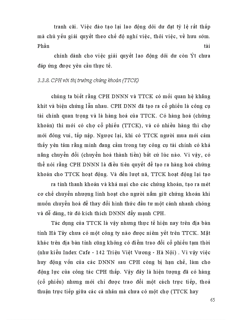 image for page Cổ phần hoá DNNN trên địa bàn tỉnh Hà Tây thực trạng và giải pháp