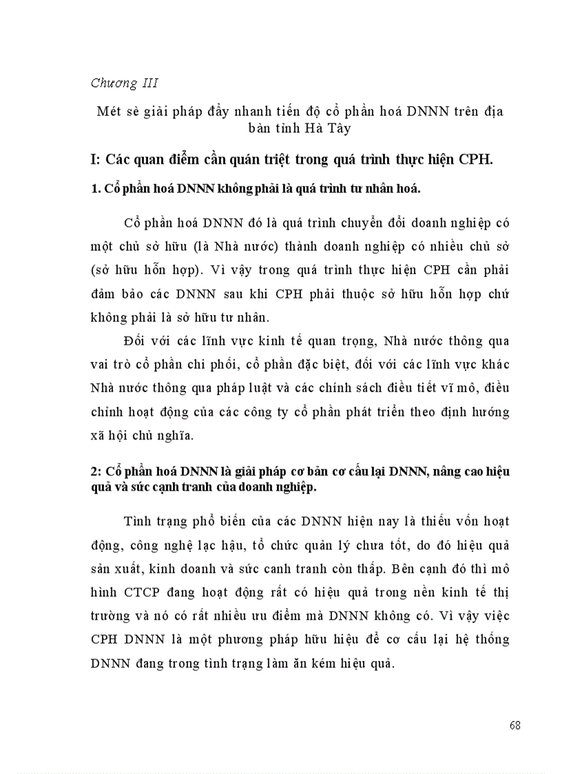 image for page Cổ phần hoá DNNN trên địa bàn tỉnh Hà Tây thực trạng và giải pháp