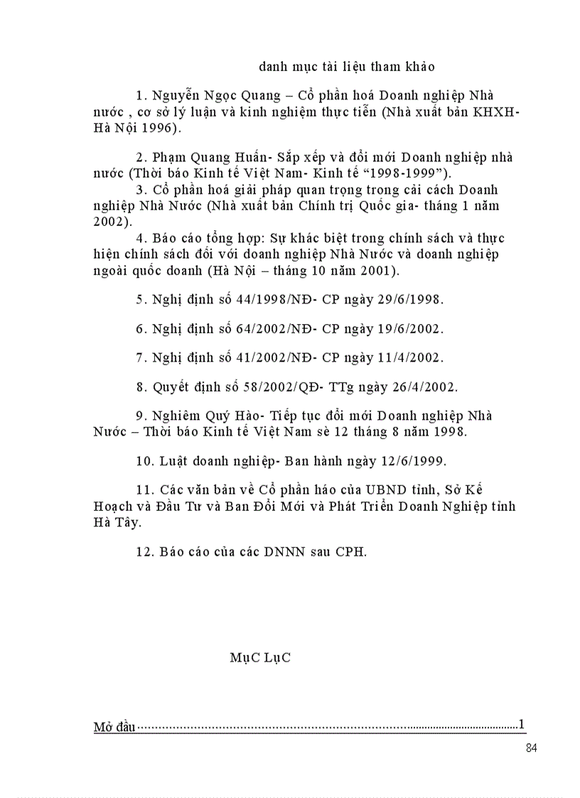 image for page Cổ phần hoá DNNN trên địa bàn tỉnh Hà Tây thực trạng và giải pháp