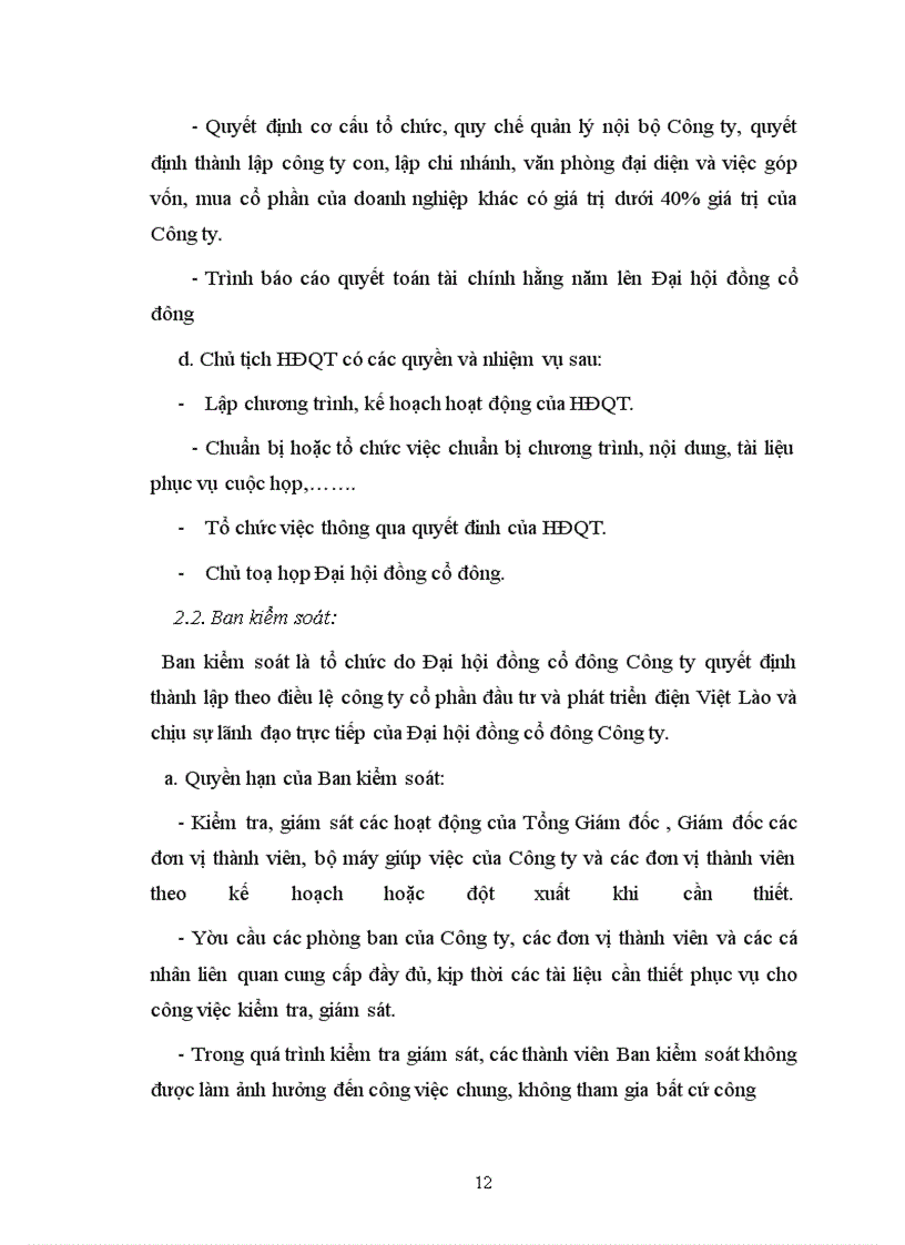 image for page Báo cáo thực tập tại công ty cổ phần điện Việt Lào