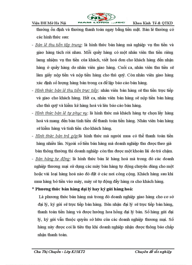 image for page Hoàn thiện công tác hạch toán lưu chuyển hàng hoá và xác định kết quả tiêu thụ hàng hoá tại công ty cổ phần tin học viễn thông Nam Long