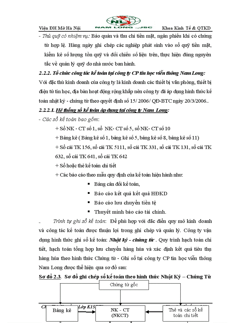 image for page Hoàn thiện công tác hạch toán lưu chuyển hàng hoá và xác định kết quả tiêu thụ hàng hoá tại công ty cổ phần tin học viễn thông Nam Long