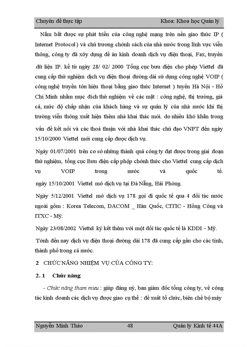image for page Nghiên cứu giải pháp quản lý nhằm nâng cao hiệu quả hoạt động sản xuất kinh doanh của công ty điện thoại đường dài Viettel