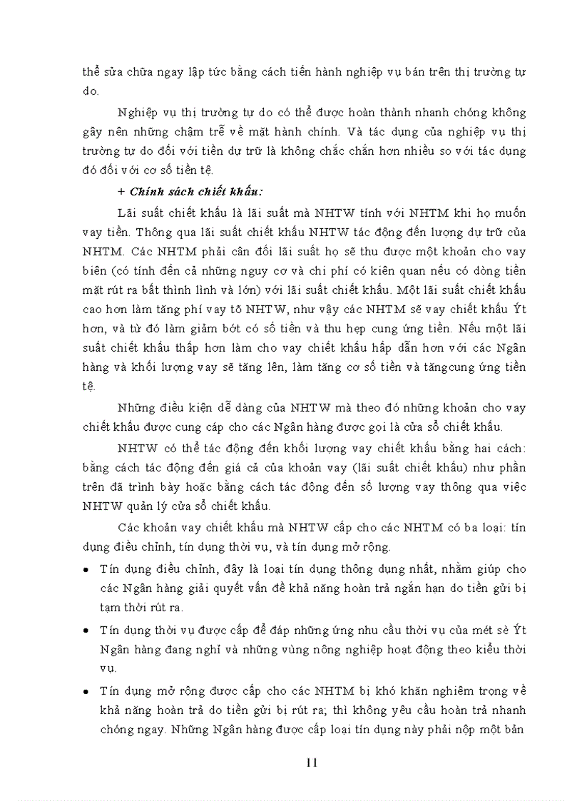 image for page Vai trò của NHTW trong nền kinh tế thị trường