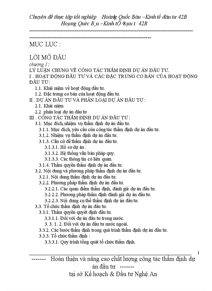 image for page Hoàn thiện và nâng cao chất lượng công tác thẩm định dự án đầu tư tại sở Kế hoạch & Đầu tư Nghệ An