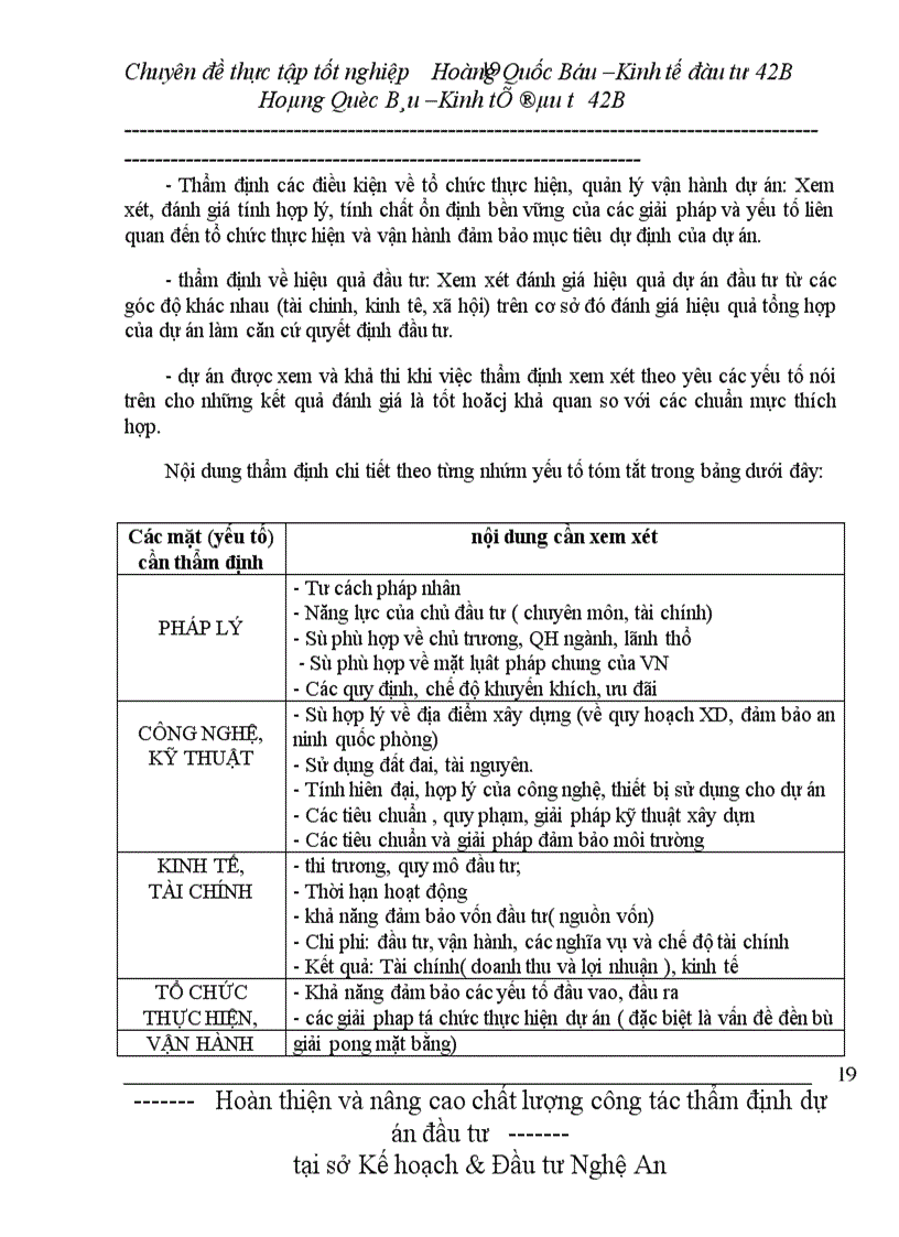image for page Hoàn thiện và nâng cao chất lượng công tác thẩm định dự án đầu tư tại sở Kế hoạch & Đầu tư Nghệ An