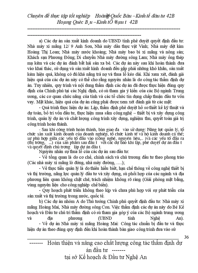 image for page Hoàn thiện và nâng cao chất lượng công tác thẩm định dự án đầu tư tại sở Kế hoạch & Đầu tư Nghệ An