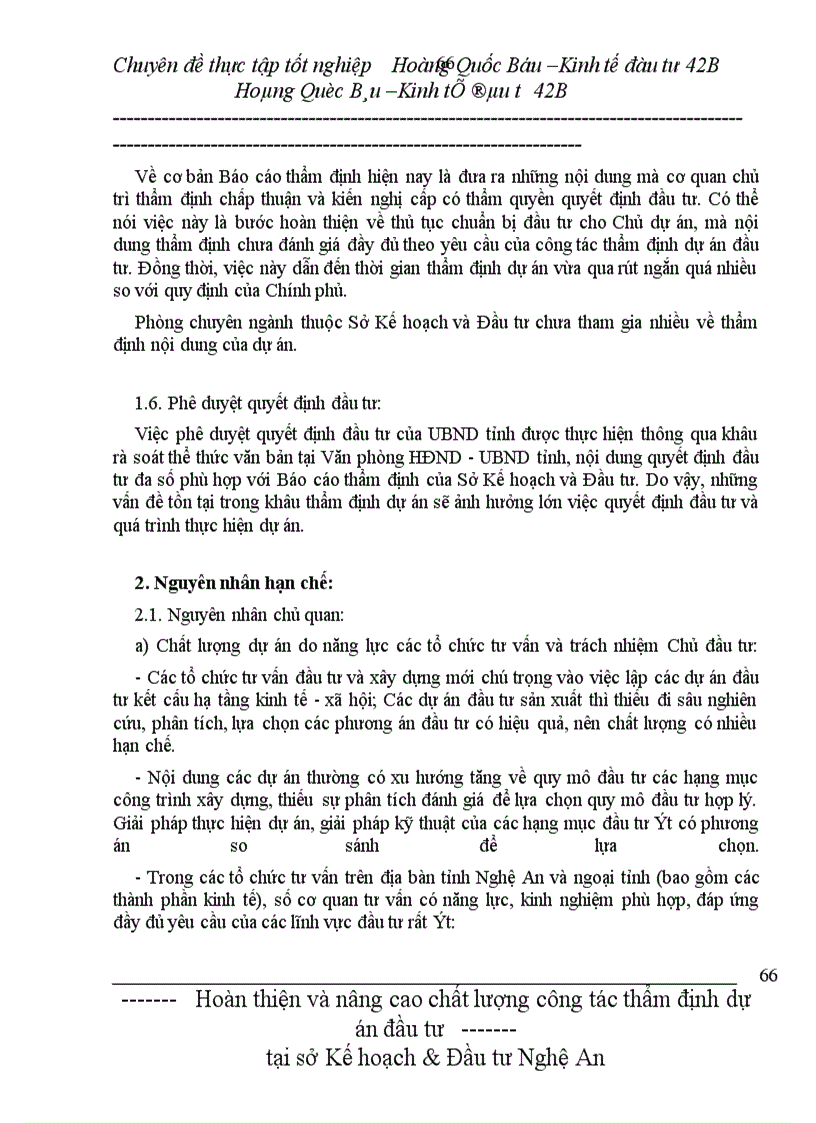 image for page Hoàn thiện và nâng cao chất lượng công tác thẩm định dự án đầu tư tại sở Kế hoạch & Đầu tư Nghệ An
