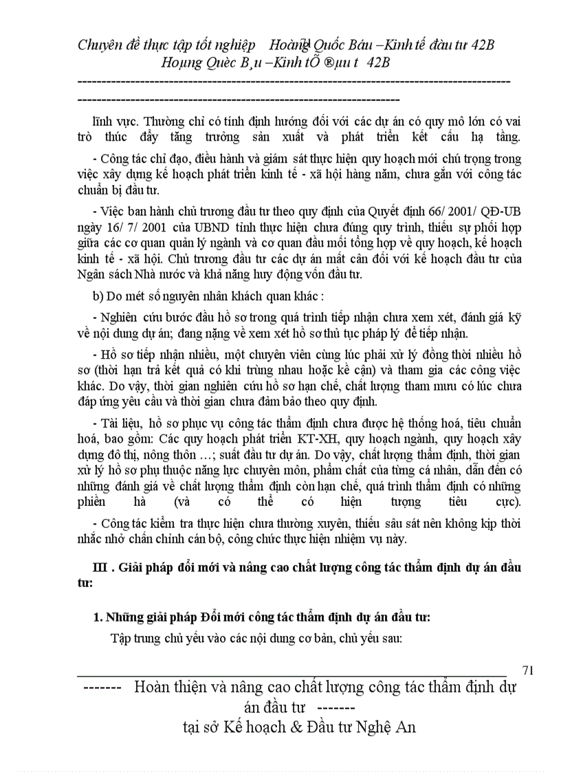 image for page Hoàn thiện và nâng cao chất lượng công tác thẩm định dự án đầu tư tại sở Kế hoạch & Đầu tư Nghệ An