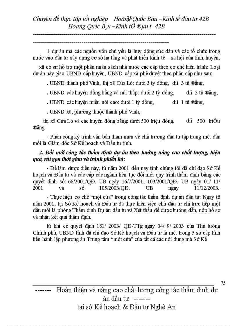 image for page Hoàn thiện và nâng cao chất lượng công tác thẩm định dự án đầu tư tại sở Kế hoạch & Đầu tư Nghệ An