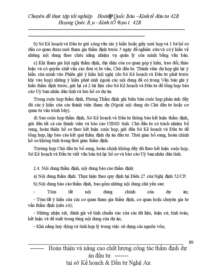 image for page Hoàn thiện và nâng cao chất lượng công tác thẩm định dự án đầu tư tại sở Kế hoạch & Đầu tư Nghệ An