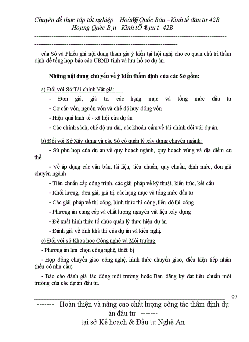 image for page Hoàn thiện và nâng cao chất lượng công tác thẩm định dự án đầu tư tại sở Kế hoạch & Đầu tư Nghệ An