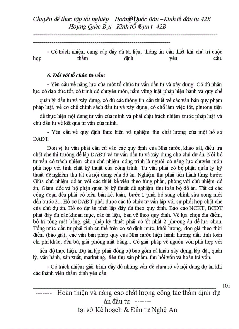 image for page Hoàn thiện và nâng cao chất lượng công tác thẩm định dự án đầu tư tại sở Kế hoạch & Đầu tư Nghệ An