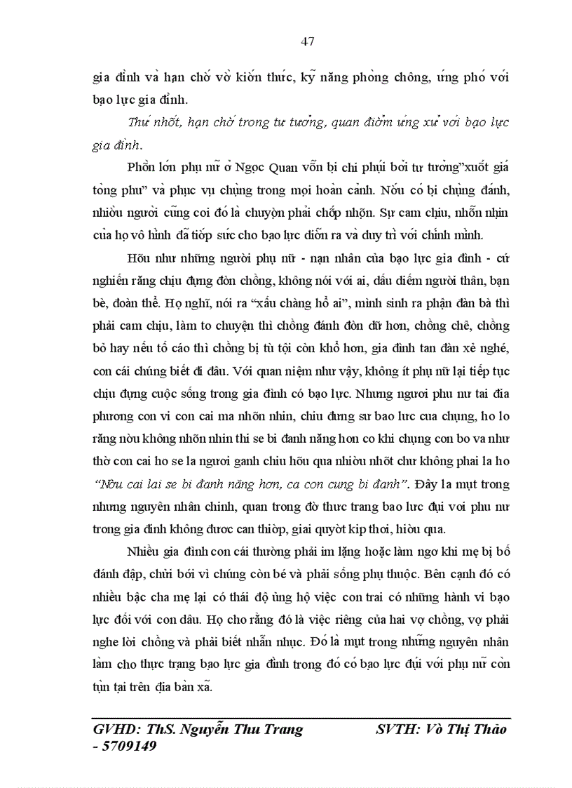 image for page Vận dụng phương pháp Công tác xã hội cá nhân trong việc trợ giúp phụ nữ bị bạo lực gia đình tại xã Ngọc Quan - Đoan Hùng - Phú Thọ