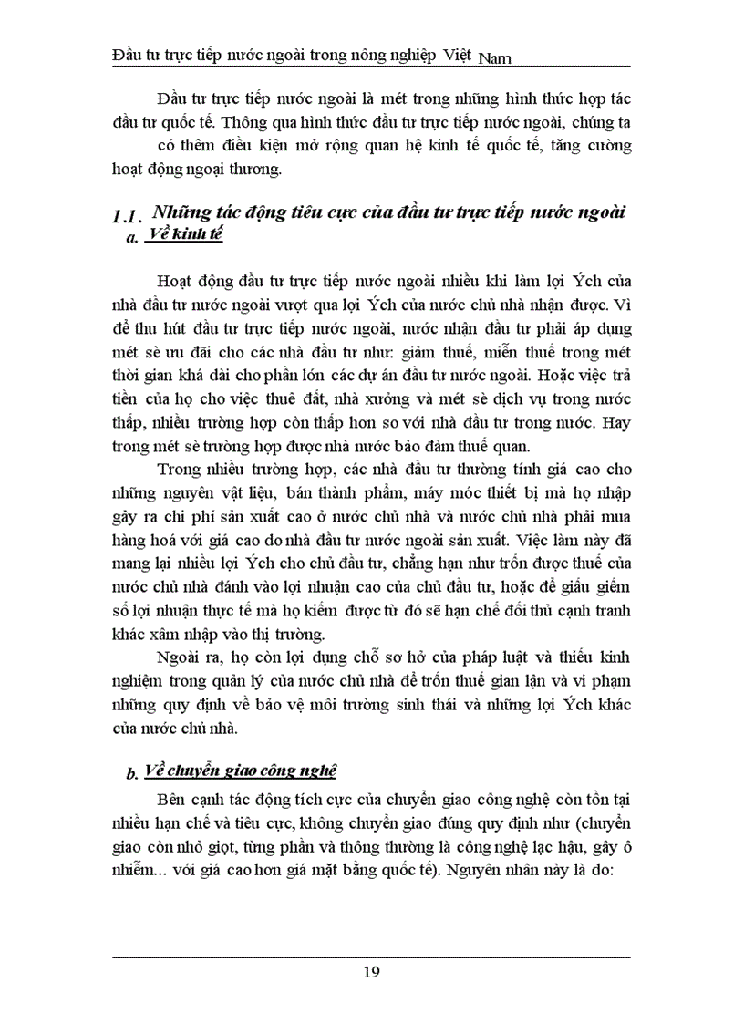 image for page Đầu tư trực tiếp nước ngoài phát triển nghành nông nghiệp Việt Nam thực trạng và giải pháp