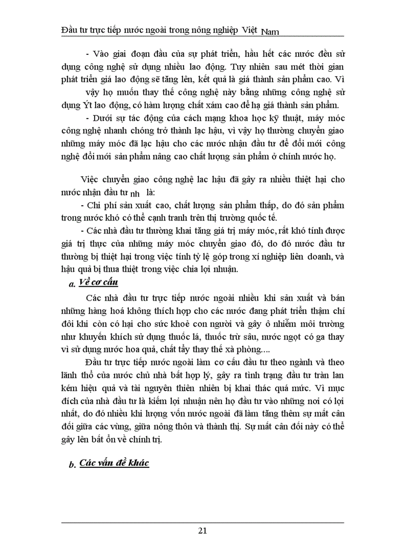 image for page Đầu tư trực tiếp nước ngoài phát triển nghành nông nghiệp Việt Nam thực trạng và giải pháp