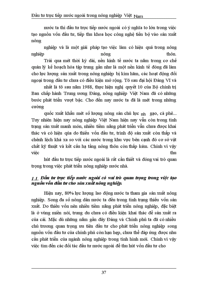 image for page Đầu tư trực tiếp nước ngoài phát triển nghành nông nghiệp Việt Nam thực trạng và giải pháp