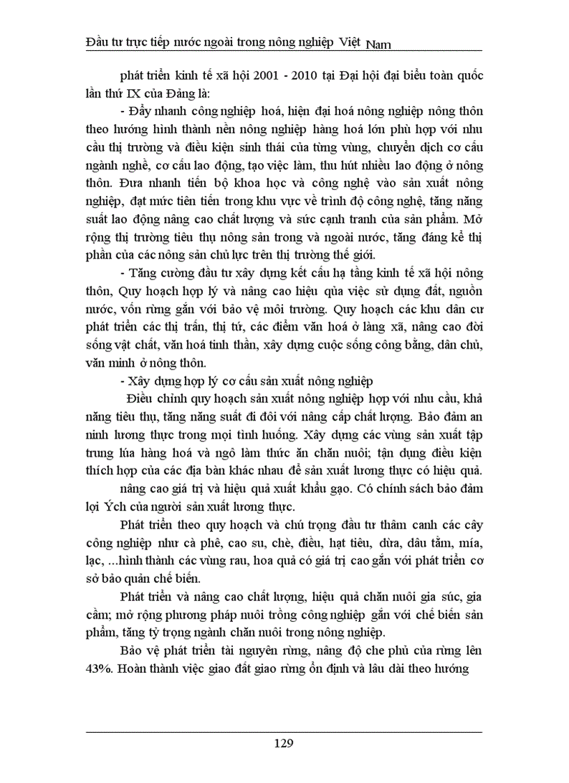image for page Đầu tư trực tiếp nước ngoài phát triển nghành nông nghiệp Việt Nam thực trạng và giải pháp