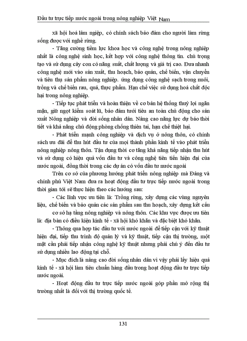 image for page Đầu tư trực tiếp nước ngoài phát triển nghành nông nghiệp Việt Nam thực trạng và giải pháp