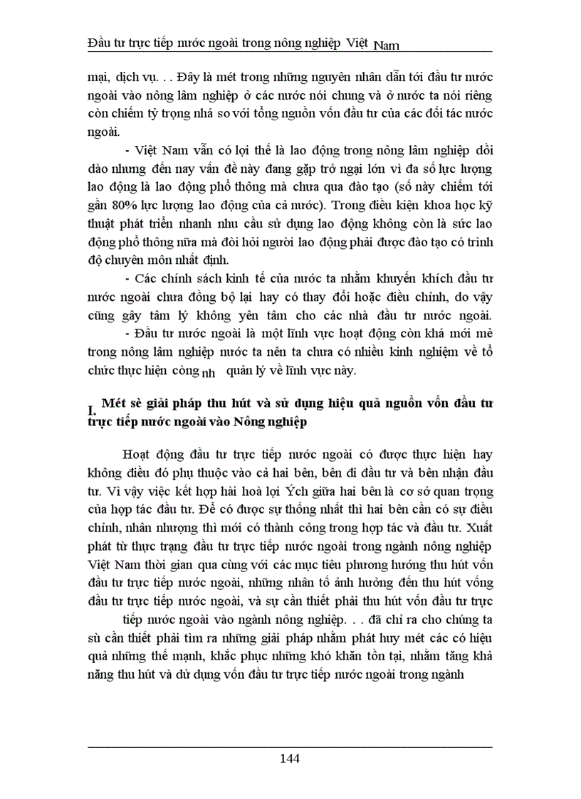 image for page Đầu tư trực tiếp nước ngoài phát triển nghành nông nghiệp Việt Nam thực trạng và giải pháp