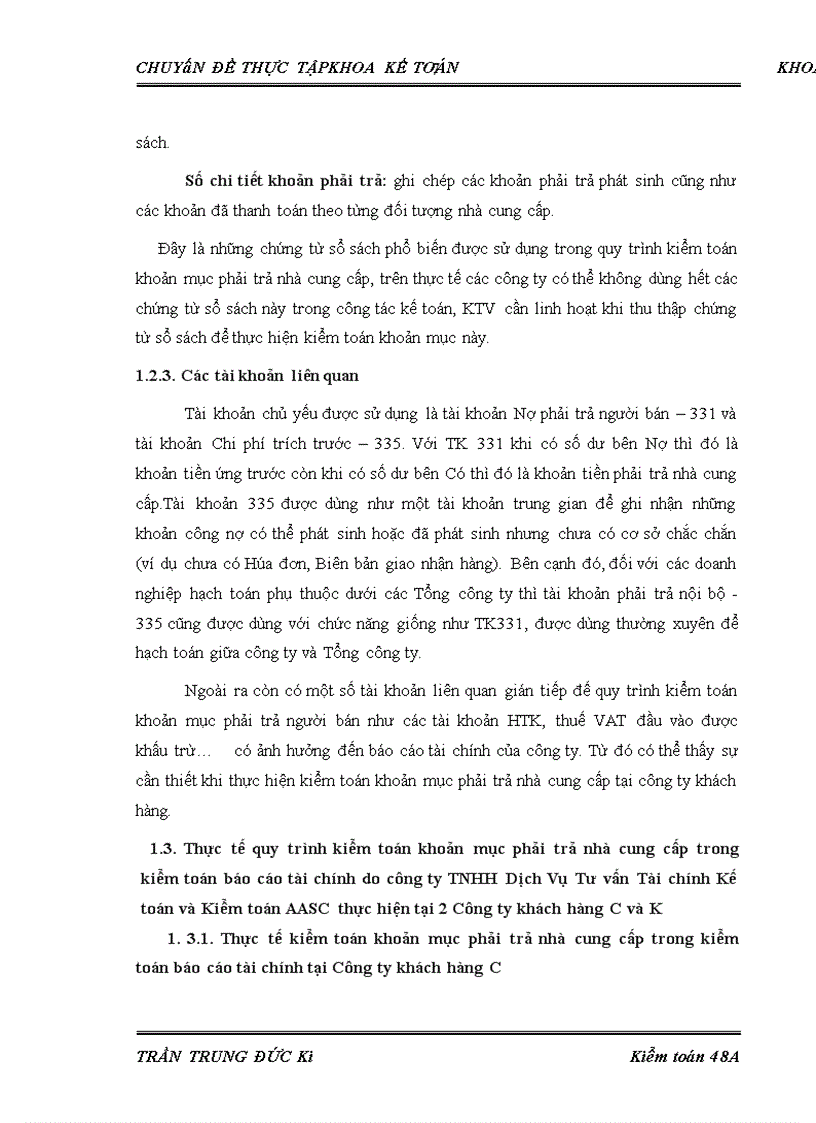 image for page Hoàn thiện quy trình kiểm toán khoản mục phải trả nhà cung cấp trong kiểm toán báo cáo tài chính do Công ty TNHH Dịch vụ Tư vấn Tài chính Kế toán và Kiểm toán (AASC) thực hiện