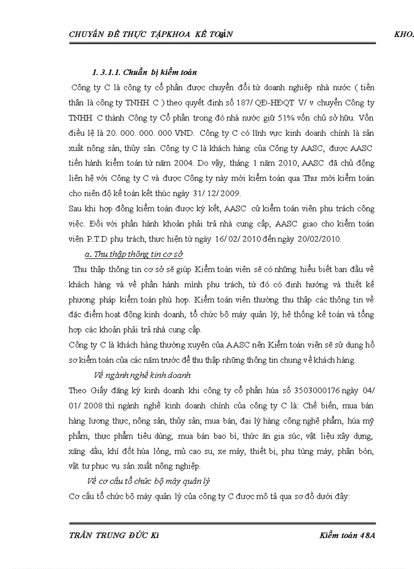 image for page Hoàn thiện quy trình kiểm toán khoản mục phải trả nhà cung cấp trong kiểm toán báo cáo tài chính do Công ty TNHH Dịch vụ Tư vấn Tài chính Kế toán và Kiểm toán (AASC) thực hiện