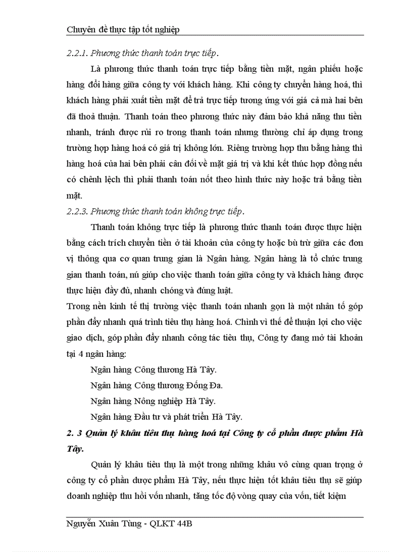 image for page Giải pháp cho hoạt động tiêu thụ sản phẩm tại Công ty cổ phần dược phẩm Hà Tây