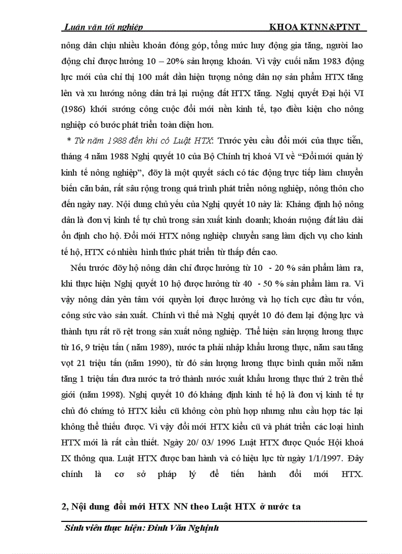 image for page Thực trạng và giải pháp đổi mới HTX nông nghiệp theo Luật ở tỉnh Nam Định