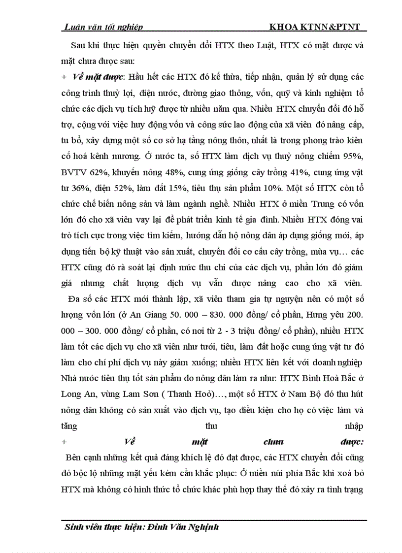 image for page Thực trạng và giải pháp đổi mới HTX nông nghiệp theo Luật ở tỉnh Nam Định