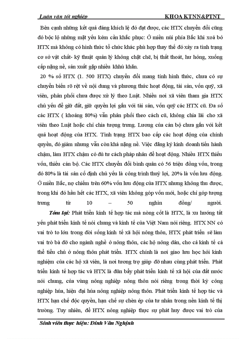 image for page Thực trạng và giải pháp đổi mới HTX nông nghiệp theo Luật ở tỉnh Nam Định