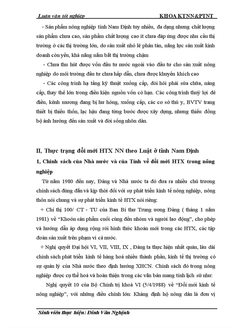 image for page Thực trạng và giải pháp đổi mới HTX nông nghiệp theo Luật ở tỉnh Nam Định