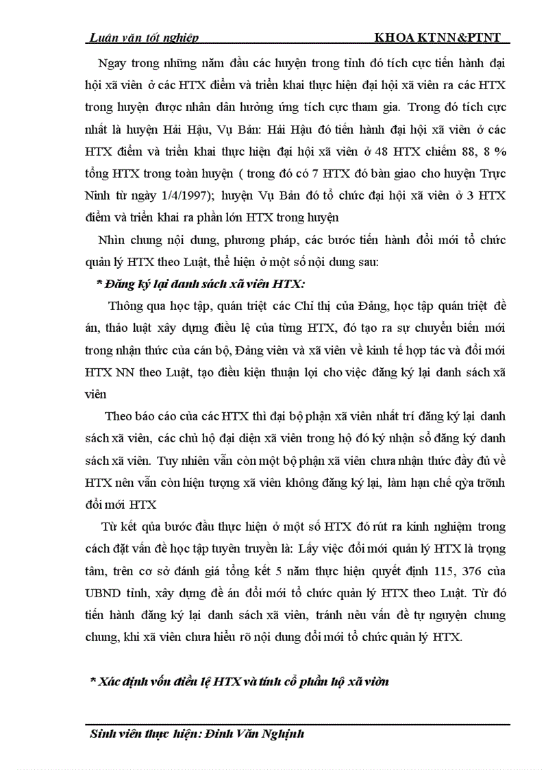image for page Thực trạng và giải pháp đổi mới HTX nông nghiệp theo Luật ở tỉnh Nam Định