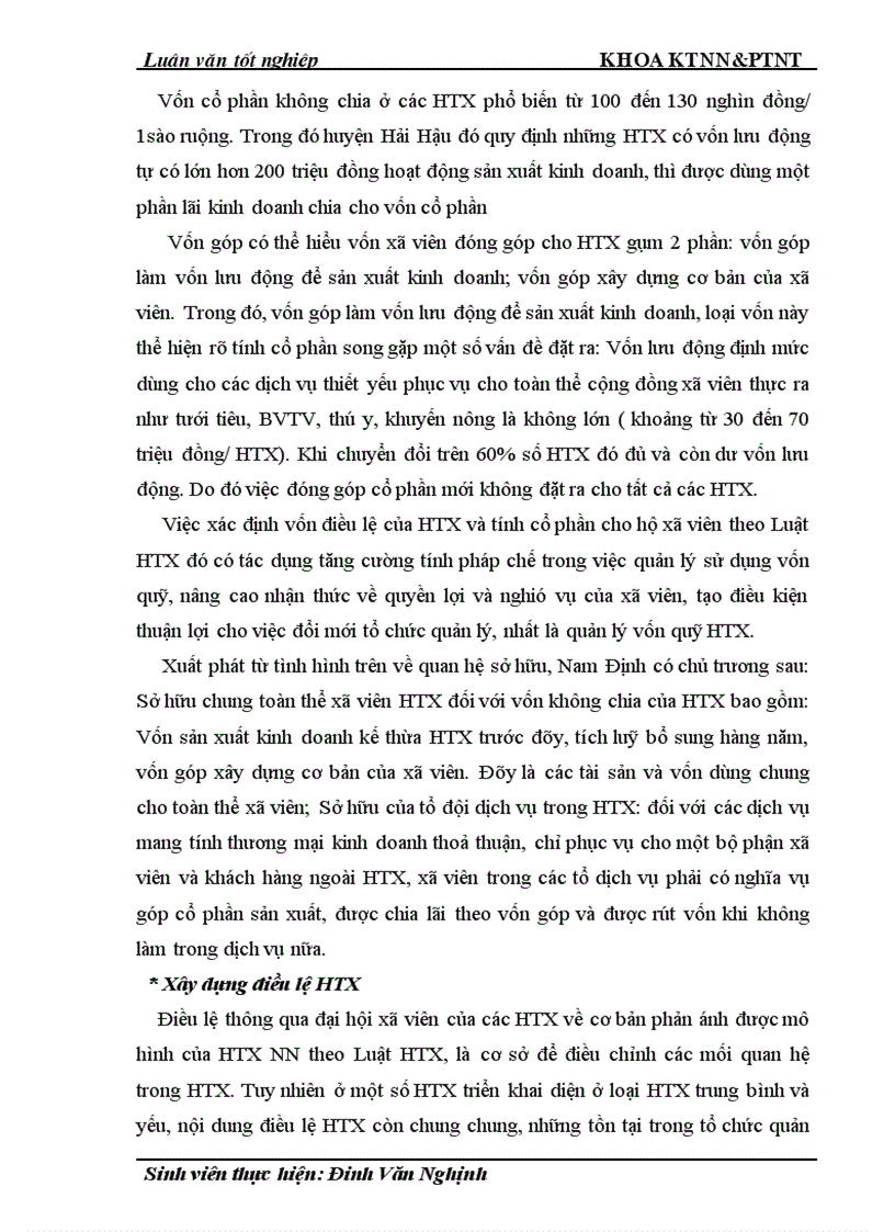 image for page Thực trạng và giải pháp đổi mới HTX nông nghiệp theo Luật ở tỉnh Nam Định
