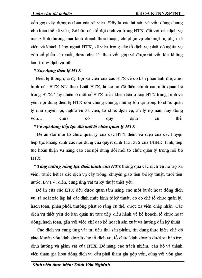 image for page Thực trạng và giải pháp đổi mới HTX nông nghiệp theo Luật ở tỉnh Nam Định
