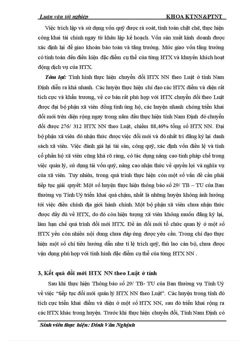 image for page Thực trạng và giải pháp đổi mới HTX nông nghiệp theo Luật ở tỉnh Nam Định